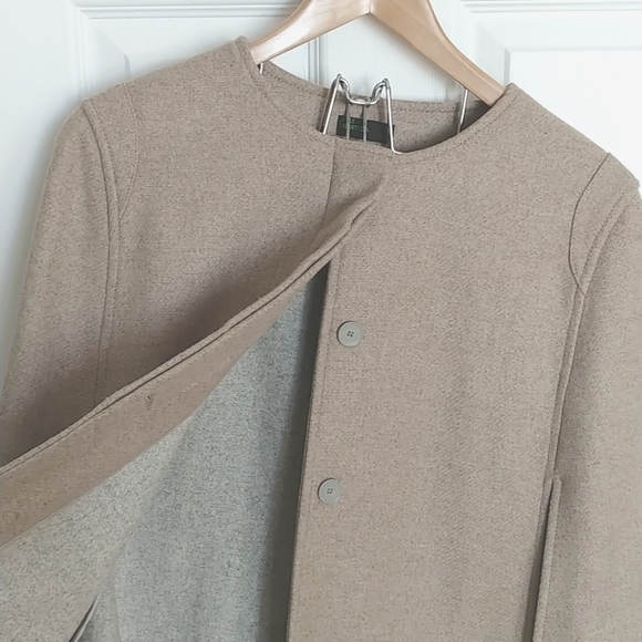 Wool cape taupe by Stile Benetton NWOT - Picture 4 of 14